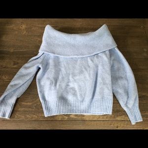 Off the shoulder sweater periwinkle